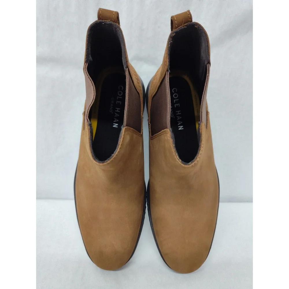 Cole Haan Men's Grand Plus Chelsea‎ Suede Boots C38789 Lumber Java Sz 10.5